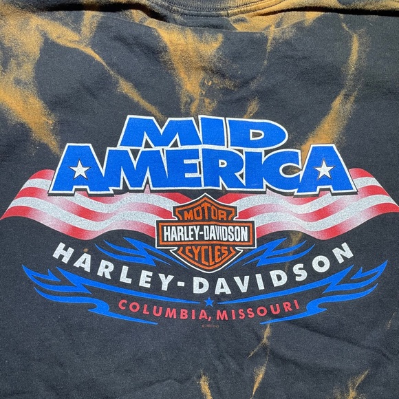 Custom bleached Harley Davisson t shirt - Picture 5 of 7